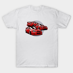 Red JDM Cars MIX Impreza Forester T-Shirt